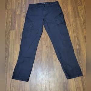 Old Navy Men's Dark Grey Cargo Pants W32 L32 Utility Workwear B55